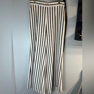 Insight Black and white Striped wide leg high waisted pants